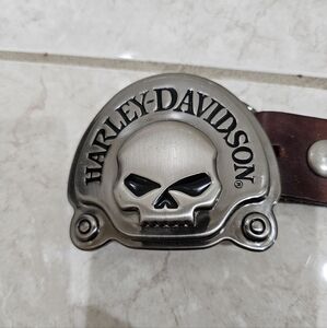 HARLEY DAVIDSON WILLIE G limited edition 2006 belt buckle with belt.